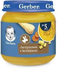 GERBER Zupka jarzynowa z królikiem 125 g *do 3 dowolnych gerberków mus bobofrut Gratis !!!