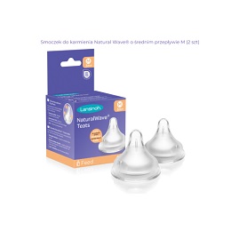 Lansinoh Natural Wave Smoczek do butelki średni przepływ M *
