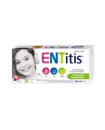 Entitis o smaku tutti frutti pastyl.do ssania 30 past. + bebilon junior 200 ml gratis!