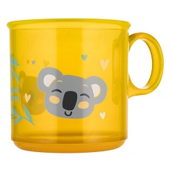 Canpol Babies Kubek antypoślizgowy 170 ml z uchem exotic animals 2/100_YEL *