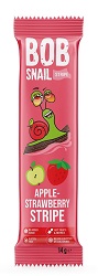 Przekąska stripe jabłko-truskawka bez dodatków Bob Snail *
