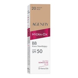 Agenity Hydra-Ox BB Krem nawilżający na dzień 20 medium beige SPF 50 *+żel micelarny 40 ml Gratis !