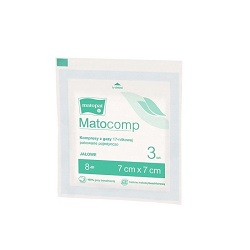 Kompresy Matocomp Peel Pack jałowe gazowe 17 nitkowe 12 warst. 7 x 7 cm *