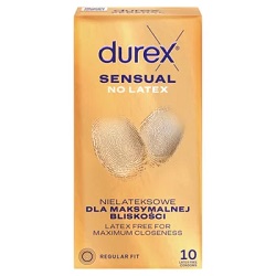 Durex Prezerwatywy Sensual No Latex 10 szt. *+durex perfect feel 1 Gratis !!!
