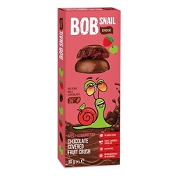 Przekąska choco jabłko-truskawka w czekoladzie 30g BOB SNAIL*