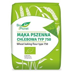 Mąka pszenna chlebowa typ 750 1kg Bio Planet*
