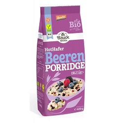 Owsianka z owocami leśnymi bez dodatku cukrów bezglutenowa demeter bio 400 g-Bauck Hof*