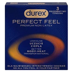 Durex prezerwatywy Perfect Feel Premium Non-Latex nielateksowe 3 szt.*