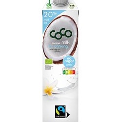 Napój kokosowy do picia ekologiczny 2% tłuszczu bez dodatku cukrów-Coco 1l*