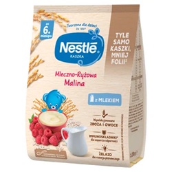 Nestle Kaszka mleczno-ryżowa malina  6 mc 230 g-do 2 dowolnych mus bobofrut 150g Gratis !!
