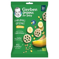 Gerber Organic Chrupki Gryzaki banan 28 g *