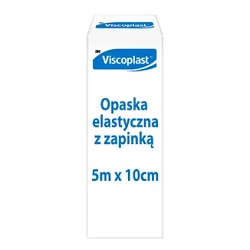 Opaska elastyczna tkana z zapinką 5m x 10 cm ( 3 M VISCOPLASTR) *